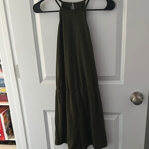 Olive Green Sleeveless Romper
